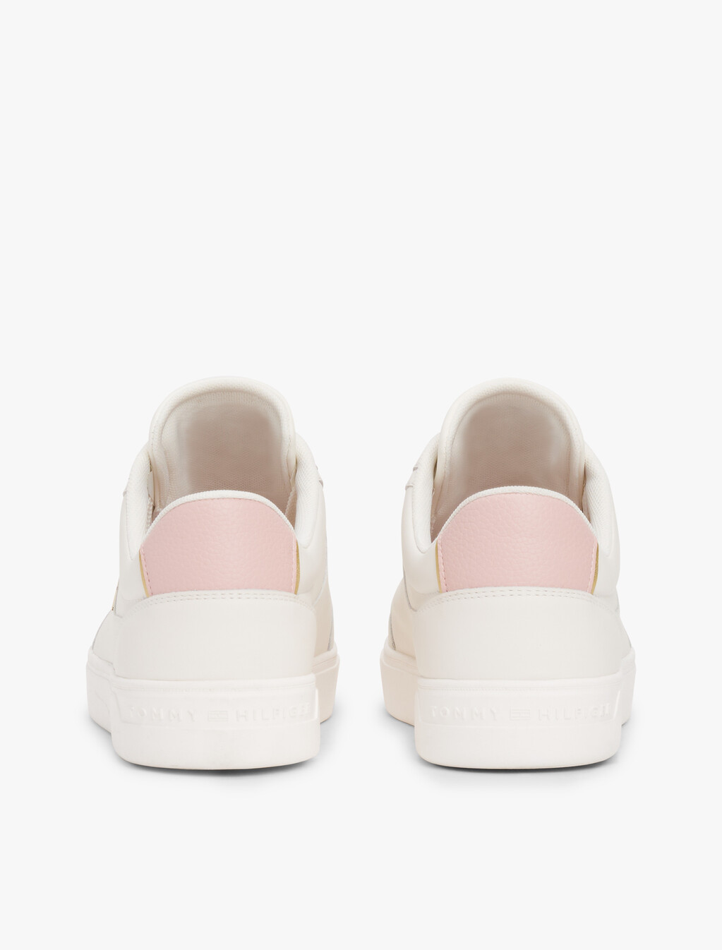TH Monogram Leather Court Trainers, Ancient White, hi-res