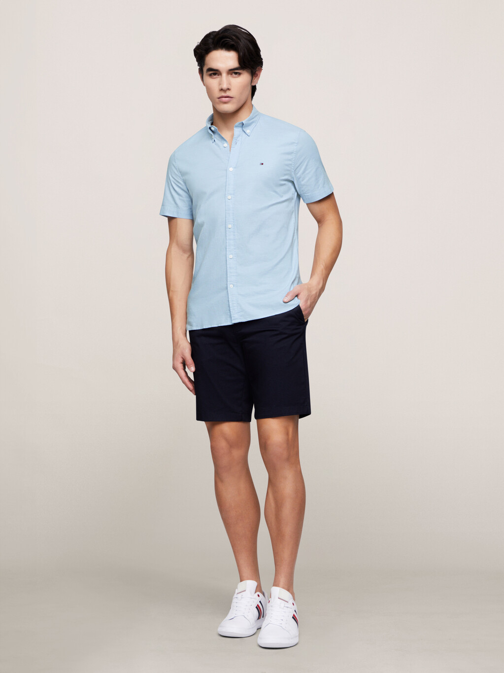 Essential Short Sleeve Shirt, Cloudy Blue, hi-res
