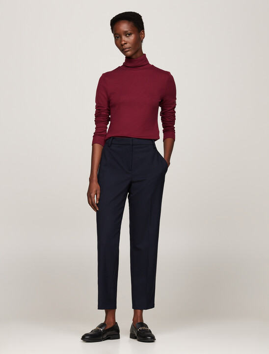 Roll Neck Long Sleeve Slim T-Shirt