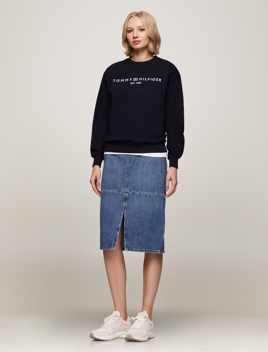 Monogram Cropped Sweatshirt