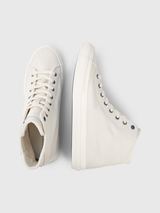 Canvas Monogram High-Top Trainers