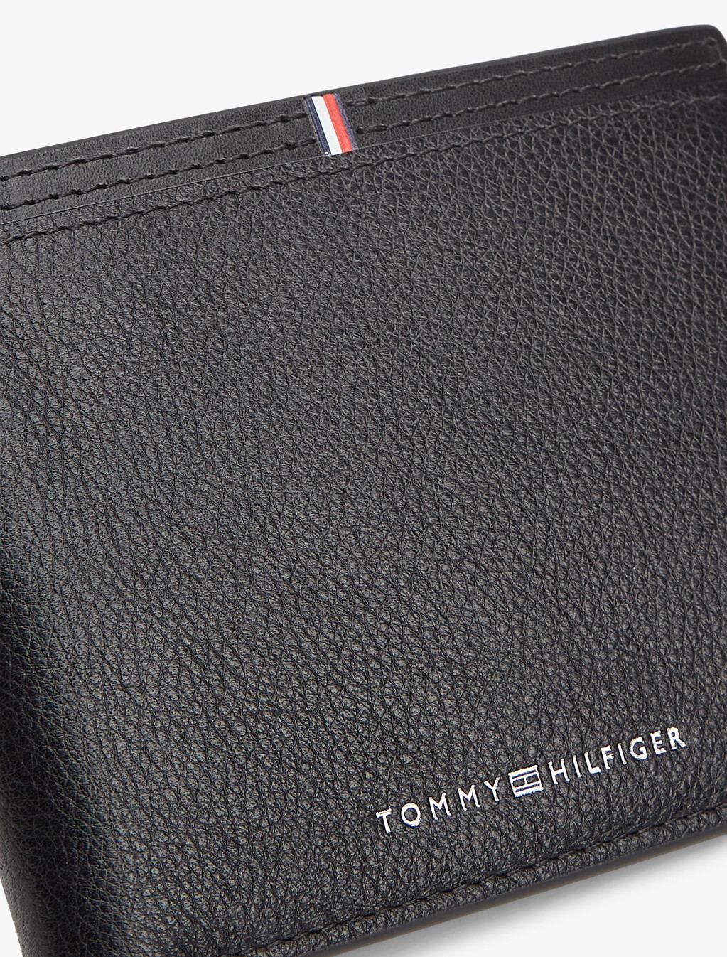 Corporate Logo Leather Bifold Wallet, Black, hi-res