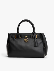 The American Icon Leather Crossbody Tote Bag, Black, hi-res