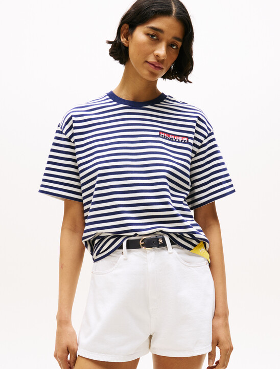 Hilfiger Sailing Breton Stripe Relaxed T-Shirt