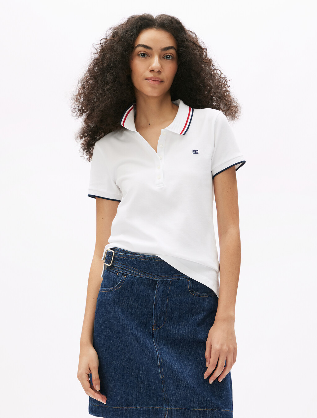 Asia Fit Slim Polo Shirt, Th Optic White, hi-res