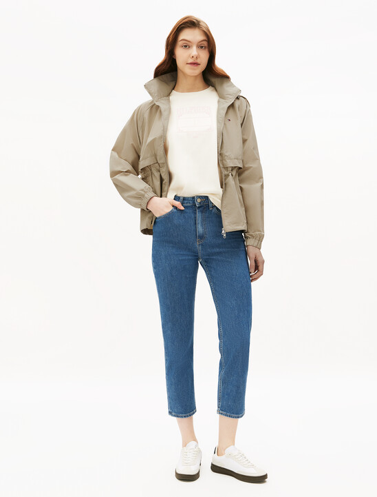 Hip Length Windbreaker, Sandalwood Hip Length Windbreaker