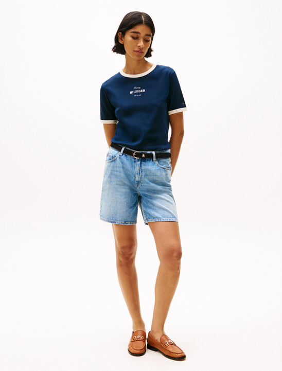 Logo Contrast Trim T-Shirt