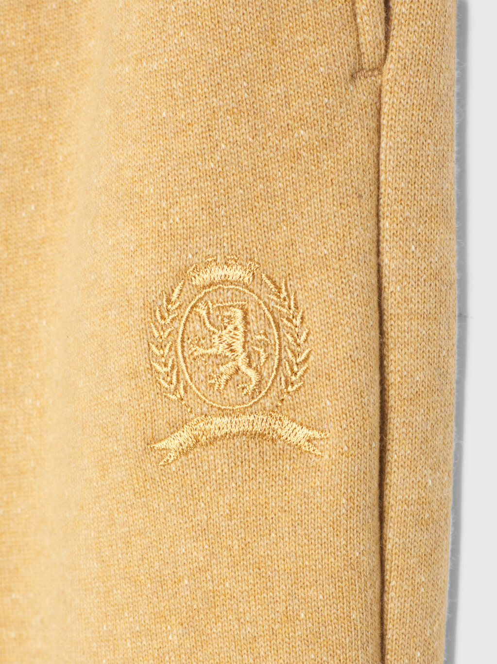 Crest Embroidery Cuffed Joggers, Sandy Beige, hi-res