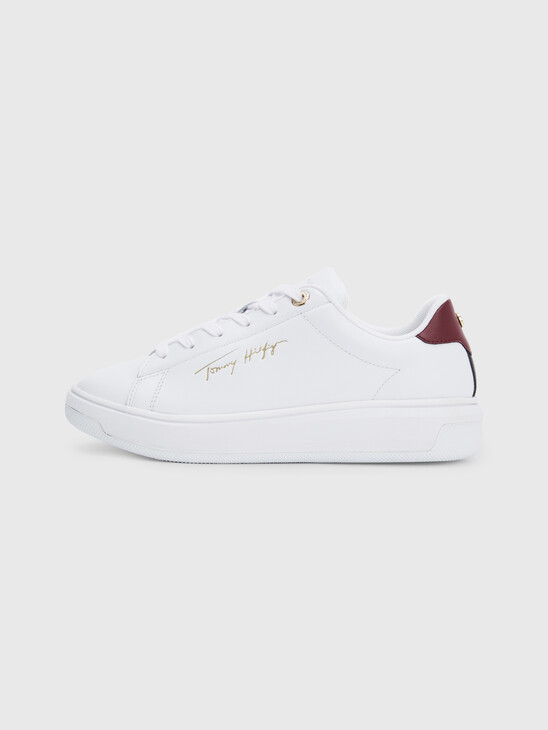 SIGNATURE LEATHER COURT TRAINERS