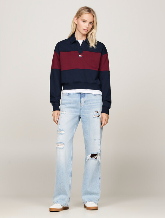 Betsy Mid Rise Wide Distressed Jeans
