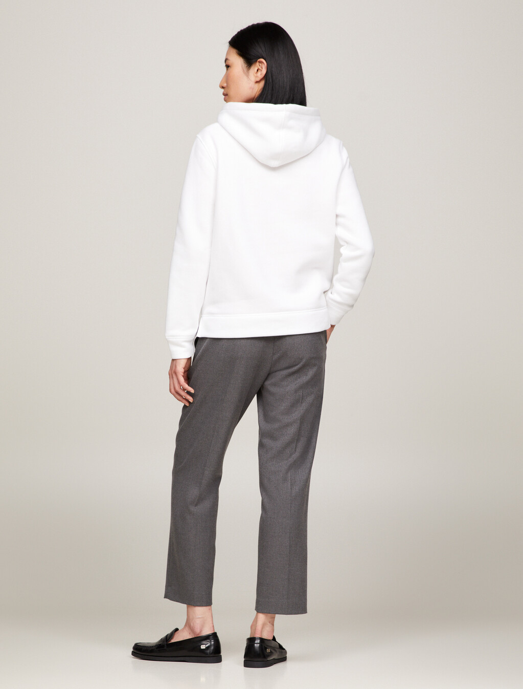 Essential Logo Hoodie, White, hi-res