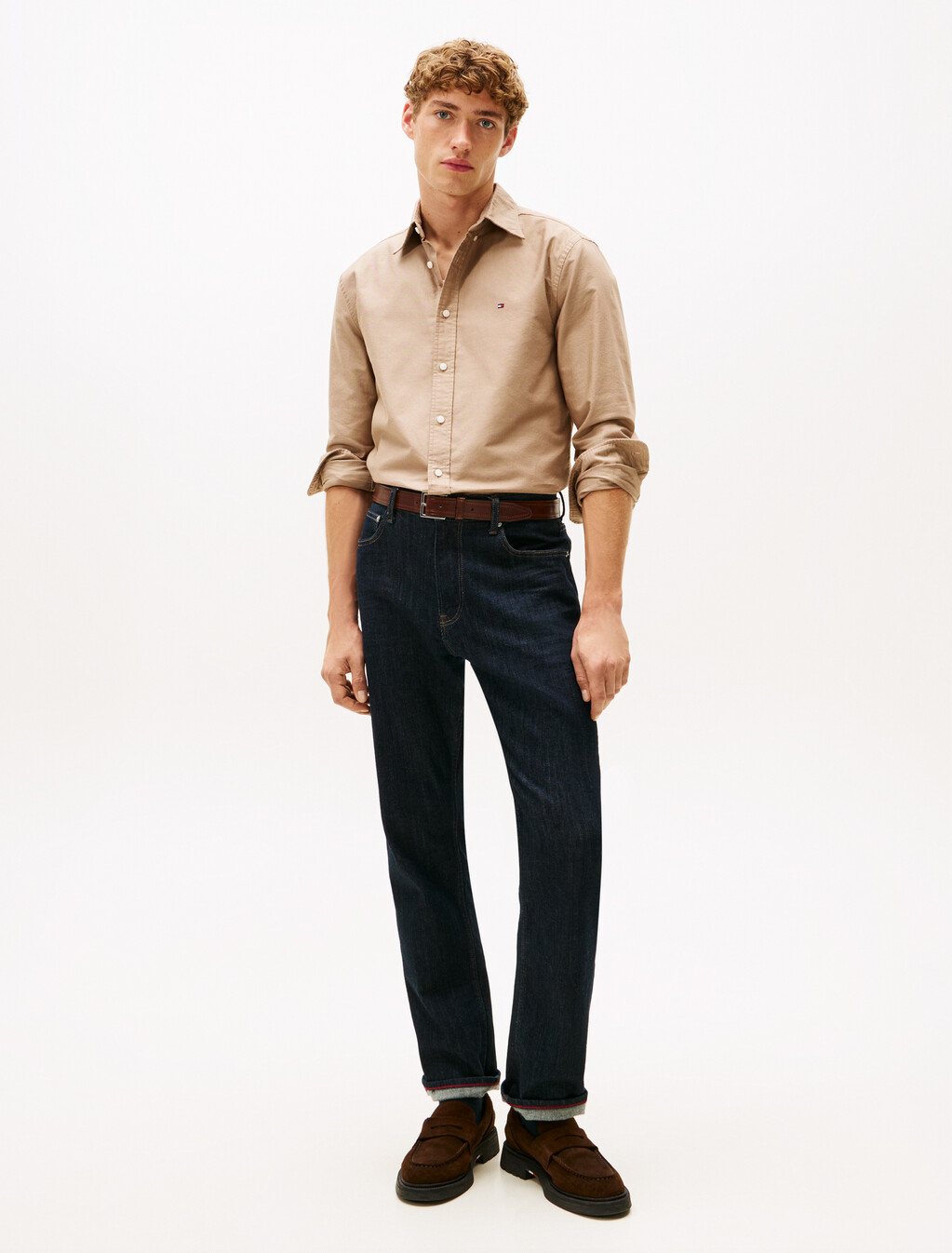 Asia Fit Heritage Oxford Shirt, Coastal Taupe / Coastal Taupe Solid, hi-res