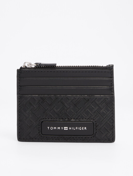 TH Monogram Leather Credit Card Holder