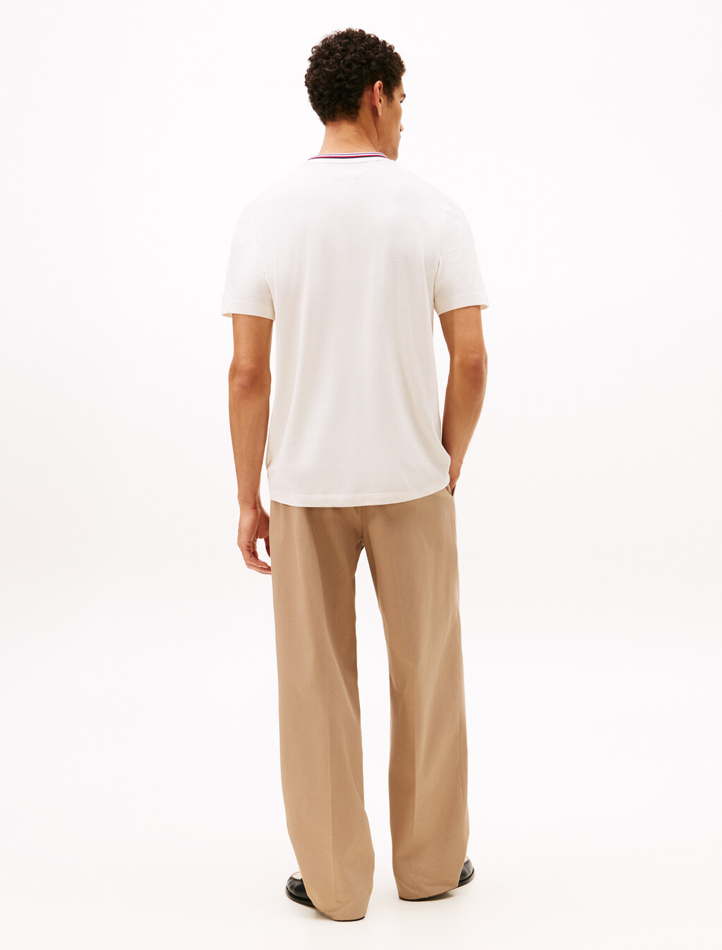 Stripe Trim Cotton Pique Pocket T-Shirt, Ivory Petal, hi-res