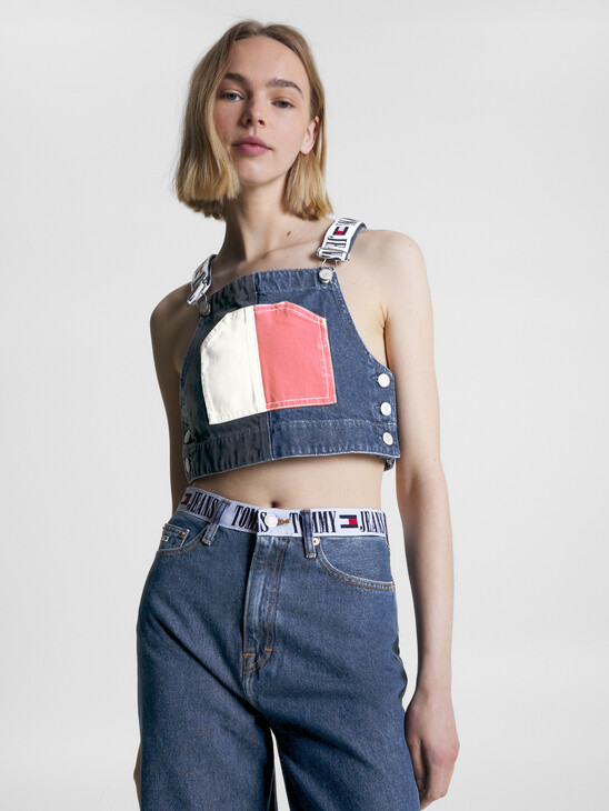 Washed Dungaree Top