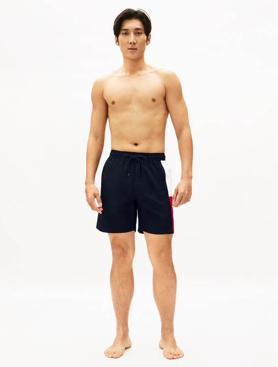 Color Block Drawstring Short