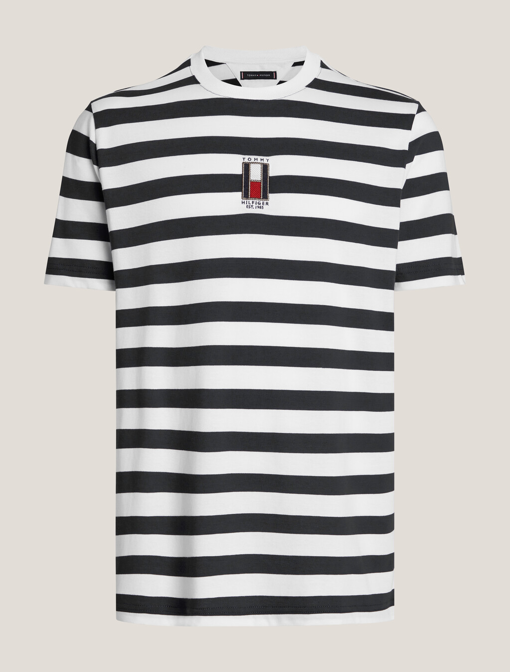 Vertical Flag Stripe T-Shirt, Desert Sky/Ivory Petal, hi-res