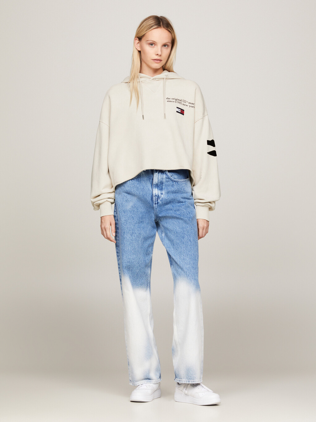 Dual Gender Cropped Oversized Back Graphic Hoody, Buckwheat, hi-res