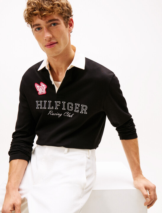 Logo Appliqué Relaxed Rugby Polo Shirt