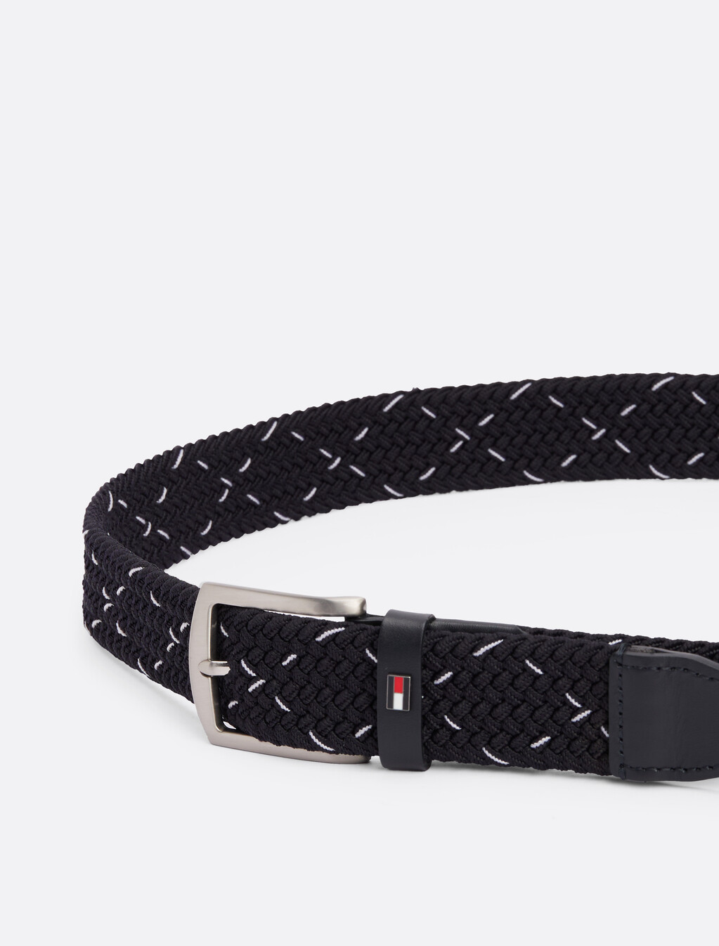Woven Elasticated Belt, Space Blue, hi-res