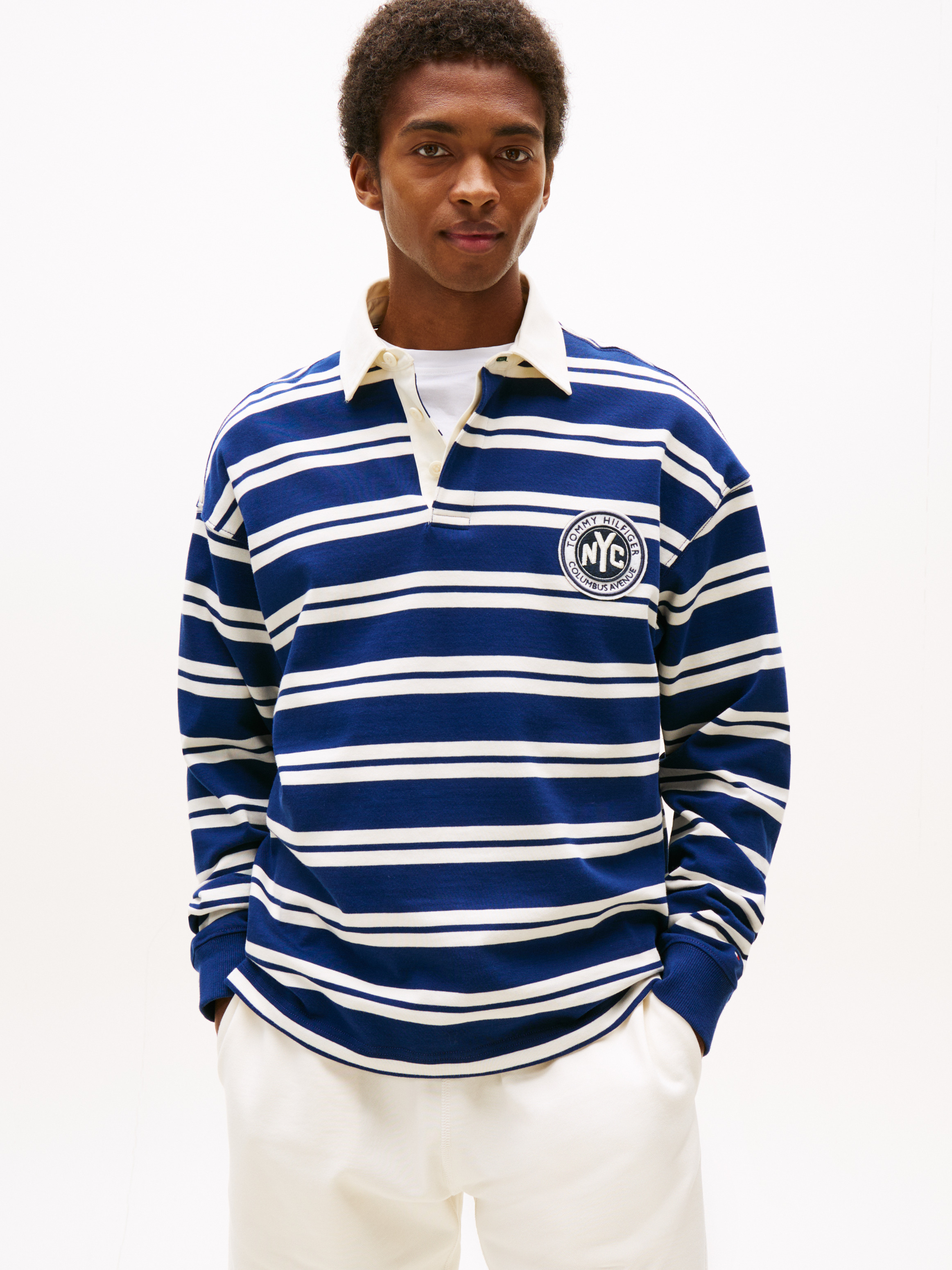 Authentic Stripe Rugby Shirt | natural | Tommy Hilfiger Malaysia