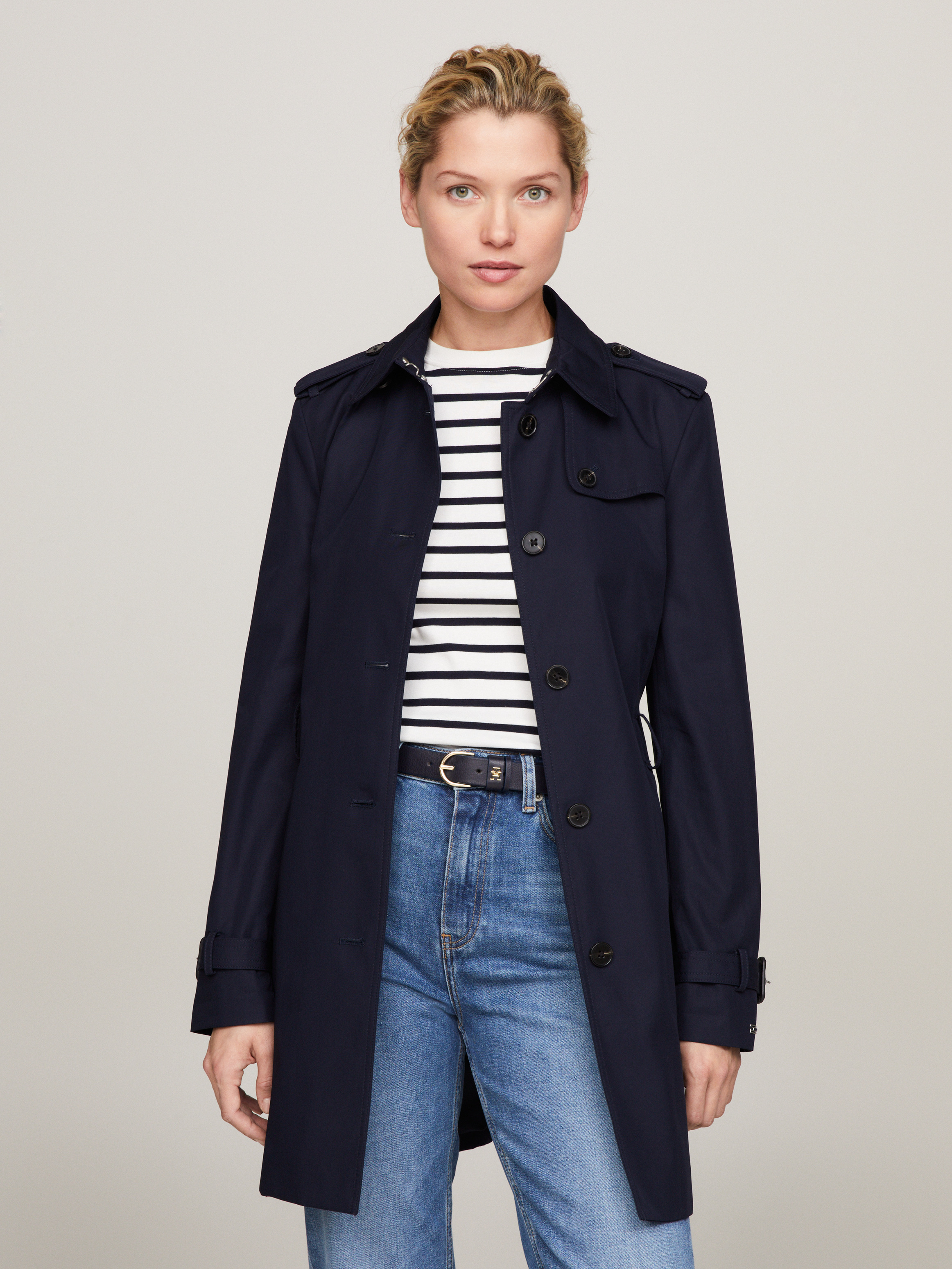 Heritage Single Breasted Trench, MIDNIGHT, hi-res